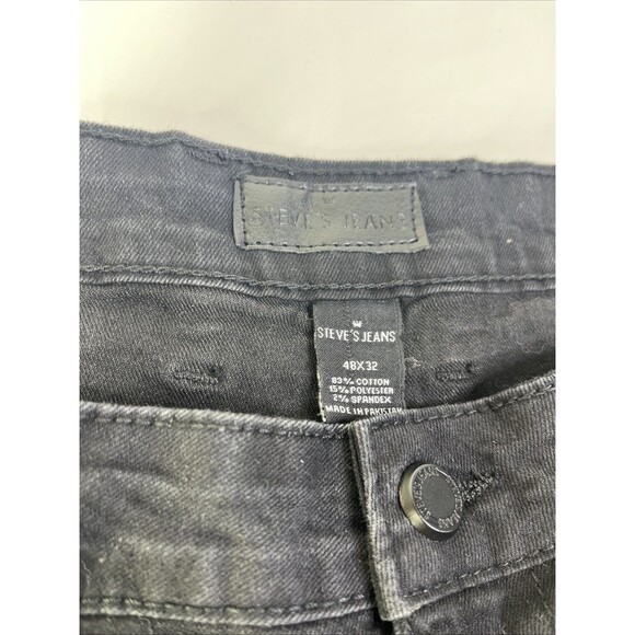 STEVES Jeans Men’s 48x32 Black Cargo Denim Pants Stretch Big & Tall NWT - Picture 3 of 7